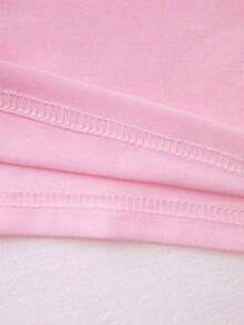 Camiseta con estampado de perezoso de cuello redondo - Rosa - Ver 4