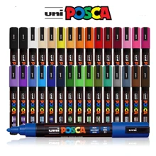UNI PC-5M Marker Pen Poster Graffiti Marker Advertising Pen Waterproof Student Office School Supplies Painting Art Pens