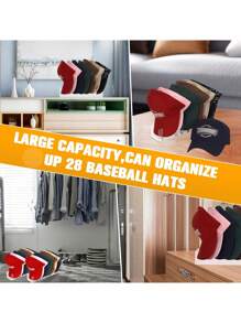 4pcs Baseball Cap Display And Storage Rack, Acrylic Cap Holder Without Installation, Holds 28 Caps, Transparent Hat Organizer For Bedroom, Gender Reveal Party, Perfect For Birthdays, Weddings, Parties, The Perfect Gift For Colleagues, Friends, And Family, Back To School - Clear - View 6