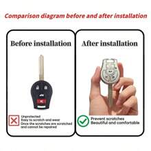 1 Pc Soft TPU Car Key Fob Cover, Fit For Nissan Note Micra Juke  Pathfinder Sylphy Hennessey Marche Livina, Protects Against Scratches And Damage - Multicolor-hHD - View 7
