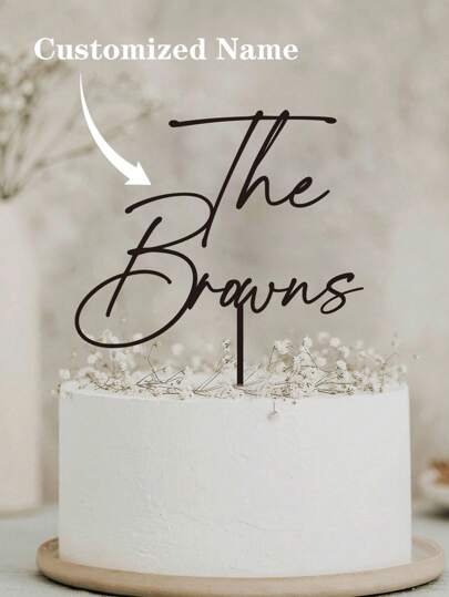 Personalized Wedding Cake Topper Custom Last Name Cake Topper For Wedding Rustic Wedding Mr And Mrs Anniversary Cake Topper Multi-Functional, Anti-Mold, Ornamental Exquisite, Modern, High-Quality, Contracted Custom, Personalized, Unique Ideal Gifts For Graduation, For Weddings, For Housewarming Dining Room, Living Room, Bedroom, Tea Room, Home, Christmas,Warm Ambience, Autumn Home Refresh