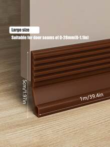 100 cm Forme de goutte d'eau Bande d'étanchéité de joint de porte Bande d'étanchéité de fond de porte sans couture auto-adhésive avec motif anti-dérapant, design d'isolation acoustique pour la porte du bas de la pièce
