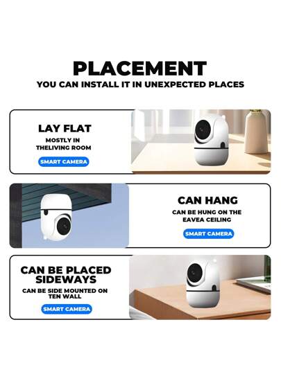 1pc 8MP 5MP 1080P HD, Dual 2.4G+5G WiFi 2.4G WiFi, 350° Horizontal 90° Vertical Rotation Home Security Video Monitoring Network PTZ Camera System, Supports Duplex Audio, Slimme Outdoor/Indoor Auto Tracking, Alarm, Night Vision, Floodlight AI Motion, Rotation, Indoor/Outdoor view 7