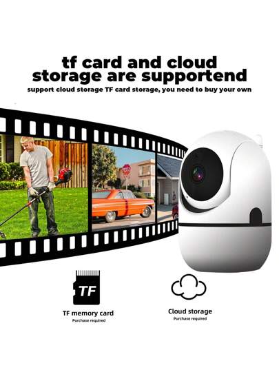 1pc 8MP 5MP 1080P HD, Dual 2.4G+5G WiFi 2.4G WiFi, 350° Horizontal 90° Vertical Rotation Home Security Video Monitoring Network PTZ Camera System, Supports Duplex Audio, Slimme Outdoor/Indoor Auto Tracking, Alarm, Night Vision, Floodlight AI Motion, Rotation, Indoor/Outdoor view 6