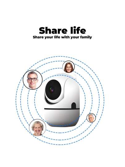 1pc 8MP 5MP 1080P HD, Dual 2.4G+5G WiFi 2.4G WiFi, 350° Horizontal 90° Vertical Rotation Home Security Video Monitoring Network PTZ Camera System, Supports Duplex Audio, Slimme Outdoor/Indoor Auto Tracking, Alarm, Night Vision, Floodlight AI Motion, Rotation, Indoor/Outdoor view 8