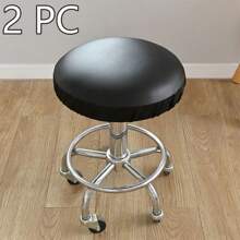 Funda redonda impermeable para taburete de barra de 17-18 pulgadas con bandas elásticas, funda lavable para la sala de estar, dormitorio, PU - Multicolor - Ver 22