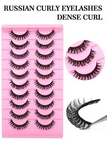 10pairs Extra Long False Eyelashes - Natural Lashes - View 1