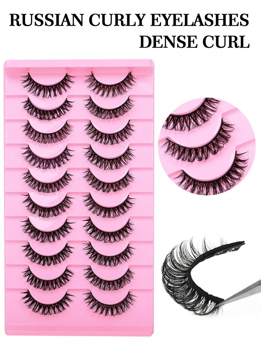 10pairs Extra Long False Eyelashes - Natural Lashes - View 1