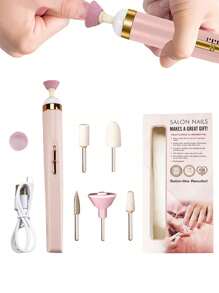 YADORNOS Household Electric Nail Grinding Pen, Rechargeable Portable Nail Grinding Machine, Low Noise Professional Manicure Tool Set, Suitable For Nail Art Enthusiasts And Beginners