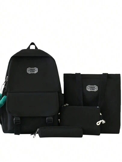 Minimalist Lightweight School Bag With Large Capacity, Suitable For 5th Or 6th Grade Elementary Students, Casual Backpack With Double Shoulder Straps (Without Pendant) School Bag Set Back To School Commute Multi-Functional