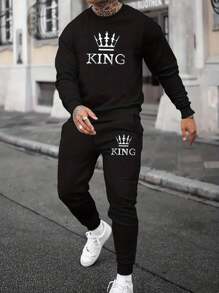 Men Hoodie & Sweatshirt Co-Ords - Negro - Ver 1