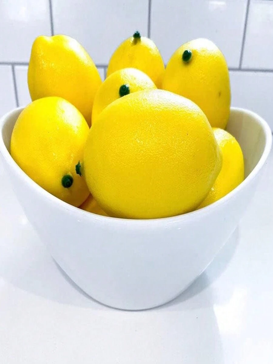 5/10 Cái Trang Trí Quả chanh Nhân Tạo Cho Nhà Bếp, Cung Cấp Thủ Công Để Trang Trí Quả chanh Giả Hữu Cơ - Màu vàng - Xem 1