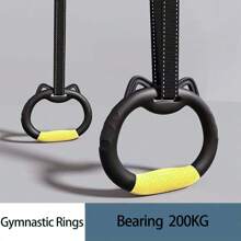 Home Gymnastic Rings Pull Up Rings For Exercise,Indoor Gym Ring,Gymnastics Rings With Adjustable Straps - Black - View 1