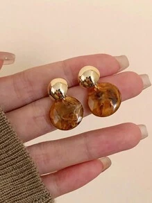 Meladerm Gradient Round Hong Kong Style Earrings For Women, New Arrival Earrings With High-End And Luxurious Feeling