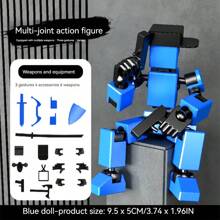 1set New 5th Gen Multi-Jointed Transformable Decompression Fidget Doll, DIY Assembly Decompression Toy, Holiday Gift, Desktop Stress Relief Toy, Disassemble & Assemble Doll Playset - Multicolor - View 15