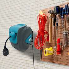 LILIIN 20m Automatic Cable Reel 180° Rotatable Automatic Cable Reel Electrical Cable With Overload Protection Extension Cable For Wall Mounting - Grey - View 5