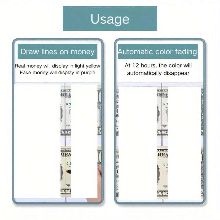 Currency Verification,Counterfeit Currency Detection Pens, 1PC Portable