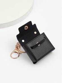 1 pezzo Borsellino portamonete portachiavi con puzzetta Carina e supporto per cuffie, Borsa portachiavi a forma di quadrato piccolo e creativo, portamonete da viaggio, regalo portachiavi, pendente per zainetto, regalo per uso quotidiano delle Donne - Multicolore - Visualizzare 6