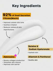 Advanced Snail 92% All In One Cream,Cream Texture,Lightweight Non-Greasy,Multi-Care Repair,Firming & Lifting,Wrinkle Reduction,All Skin Types,K-Beauty,Korean Makeup,100g/3.52 Oz. - 100g (3.52oz.) - View 5