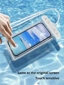 xcxjyf 1入組透明防水手機包 - 紫色 - 查看 9