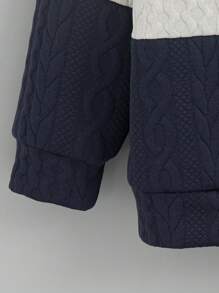 2pcs Young Boy Casual Color Block Hooded Long Sleeve Top And Drawstring Pants Set, Spring & Autumn Outfits