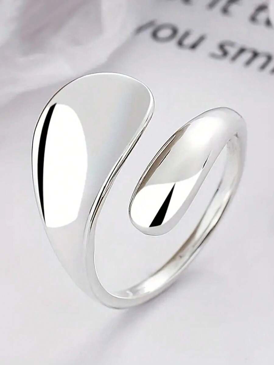 1入組優雅S925純銀戒指，女士婚禮珠寶首飾 - 1# - 查看 1