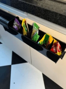 Stackable Can Rack Organizer - màu đen - Xem 6