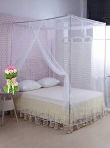 1pc Mosquito Net, Large Bed Mosquito Net,Opening Net Bed Canopy For Bedroom Dorm Guest Room Home Decor, Outdoor Net For Patio Porch Camping, Elegant Mesh Bed Canopy - Multicolor - View 4