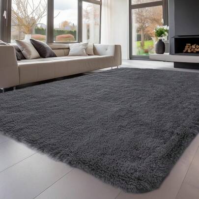 1 Piece Fluffy Shaggy Living Room Rug,Tie-Dye Ultra Soft Bedroom Floor Carpet, Non-Slip Indoor Mat, Home Decor For Kids Room