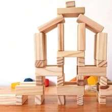 Jogo Caiu Perdeu Terremoto 54 Peças Alfabeto Educativo Mdf Degrau Brinquedos Educativo - Marrom Claro - Visão 5