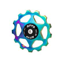 Polea guía del desviador de acero ZTTO, rueda de jockey de bicicleta de MTB / carretera con rodamiento de acero de 11T / 13T aleación de aluminio CNC AL7075, disponible en 4 mm / 5 mm / 6 mm