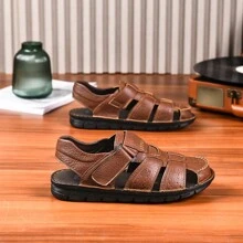 Men's Casual Sandals Closed Toe Athletic Adventure Beach Fisherman Sandals - màu nâu - Xem 3