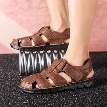 Men's Casual Sandals Closed Toe Athletic Adventure Beach Fisherman Sandals - màu nâu - Xem 4