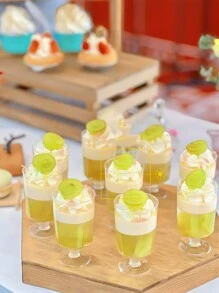 10pcs Clear Shot Glass Shape Dessert Cups, Pudding Cups, Mousse Cups, Ice Cream Cups, Summer Beverage Cups, Suitable For Parties, Gatherings, Birthdays, Baking, Dessert Shops, Summer Occasions, Soda Water Cups, Small Cups, Party Supplies, Reusable And Washable, Perfect For Dessert Displays And Highball Glasses. - Clear - View 6