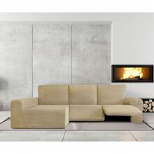 Eysa Relax Chaise Longue Sofa Cover Long Left Arm Bielastic Jacquard Extra Soft Touch - Left Chaise Longue Sofa Cover Maximum Adaptability And Protection Perfect Fit - Chaise Longue Sofa Cover 100% Made In Spain - Màu be - Xem 6