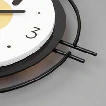 1 Đồng hồ treo tường bằng gỗ, thiết kế hình mèo đen và chân có con lắc lắc lư, đồng hồ im lặng hoạt hình để trang trí phòng khách, phòng ăn, phòng ngủ - Đen và trắng - Xem 6