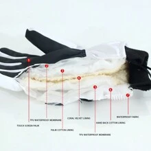 1 paio di guanti invernali unisex, guanti con tocco capacitivo foderati in pile spesso per attività all'aperto come equitazione, alpinismo, sci, guanti termici antivento e resistenti al freddo per moto, scaldamani, guanti da sci, guanti da neve
