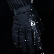 1 paio di guanti invernali unisex, guanti con tocco capacitivo foderati in pile spesso per attività all'aperto come equitazione, alpinismo, sci, guanti termici antivento e resistenti al freddo per moto, scaldamani, guanti da sci, guanti da neve