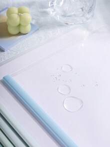 10pcs A4 Ombre Expanding File Folders, Thick Plastic Clear Document Binder Clips, Random Colors - Multicolor - View 8