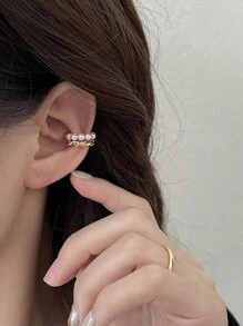 1pc Versatile Elegant Pearl Cartilage Ear Cuff - Multicolor - View 4