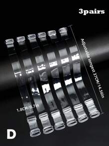 3pairs Clear Bra Strap Invisible & Traceless Spaghetti Strap For Bra, Lingerie, Off Shoulder Straps