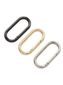 5pcs Metal Oval Spring Buckle Can Be Opened Keychain Bag Hook Dog Chain Buckle Accessories O-Ring Buckle Luggage Hardware Accessories Oval Opening Carabiner