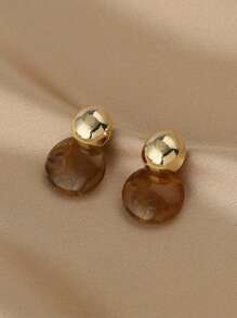 Meladerm Gradient Round Hong Kong Style Earrings For Women, New Arrival Earrings With High-End And Luxurious Feeling