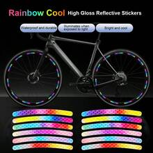 Reflective Tire Sticker Safety Sticker Color Kids Balance Bike Reflective Sticker Wheel Decal Bike Motorcycle Car Accessories - Black - View 2