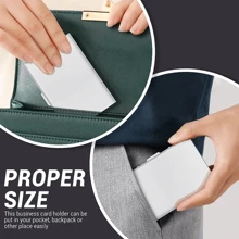 Portefeuille en métal en acier inoxydable pour femme ou homme, noir S pour femme, portefeuille pour homme, noir S pour femme, cadeau, petits cadeaux, cadeaux d'anniversaire, cadeau pour homme, porte-cartes, porte-cartes de visite, porte-cartes de crédit pour homme, mini portefeuille, porte-cartes, portefeuille Rfid