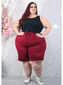 Plus Size Shorts - Màu Tím - Xem 1