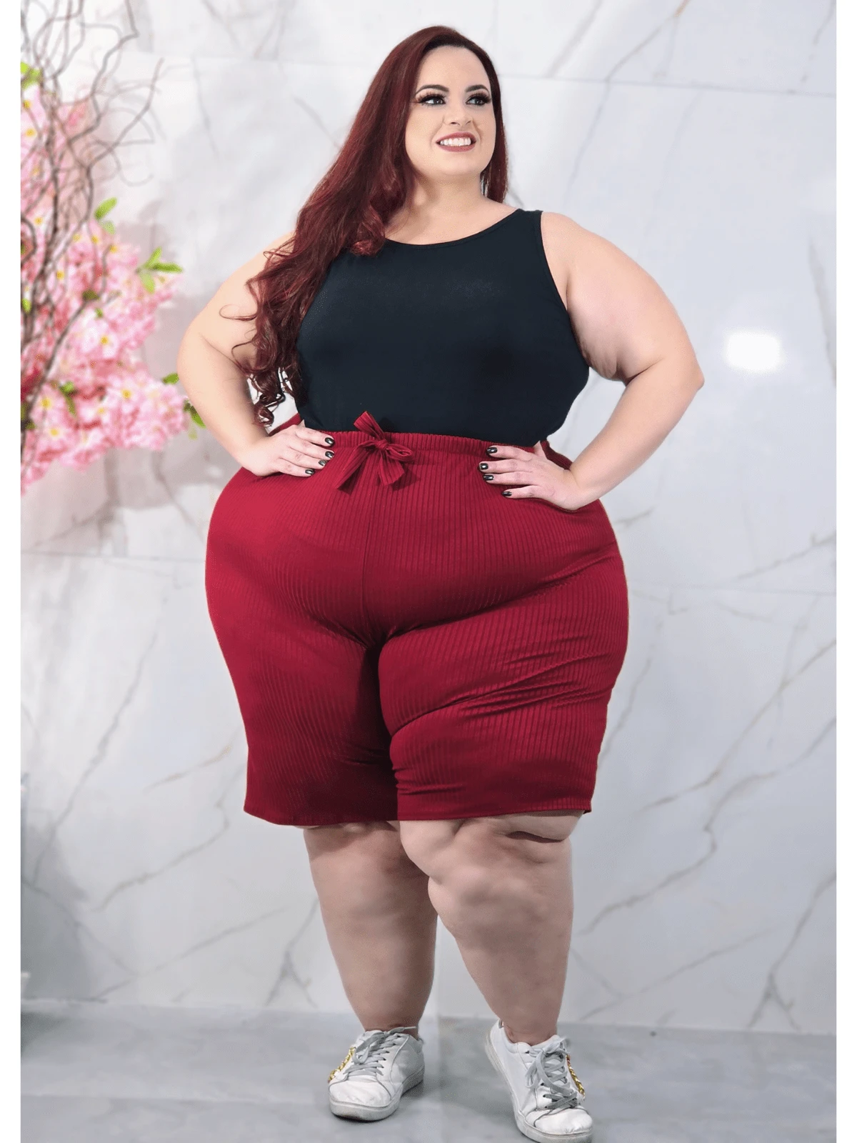 Plus Size Shorts - Màu Tím - Xem 1