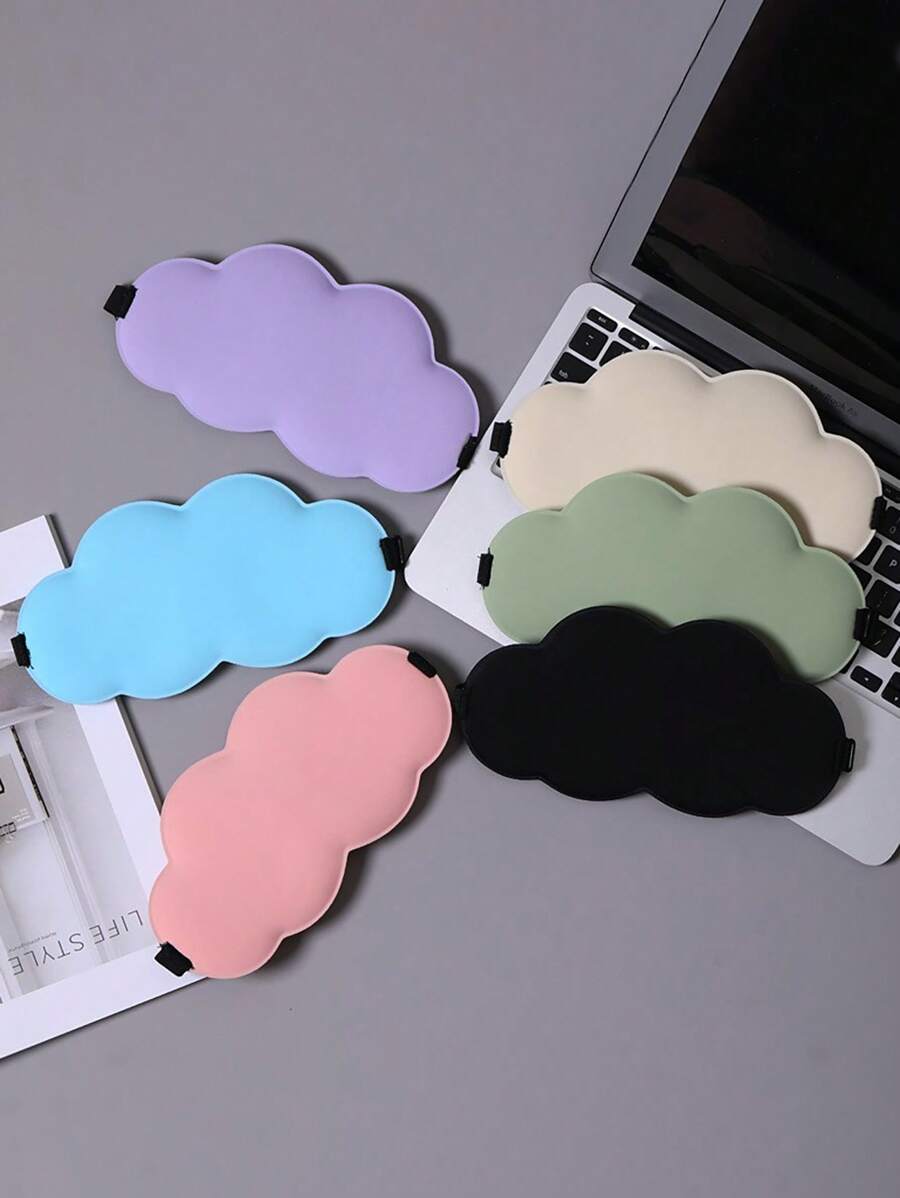 Máscara para los ojos en forma de nube 6D para dormir la siesta, alivio de tensión ocular, bloqueo de luz y transpirable, unisex - Multicolor - Ver 1