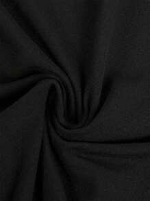 Camiseta De Manga Corta Para Hombre Con Estampado De Letras - Negro - Ver 6