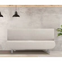 Eysa | Housse de canapé Clic-Clac 3 places bi-élastique en jacquard extra doux au toucher - Housse de canapé Adaptabilité et protection maximales Ajustement parfait - Housse de canapé 100% fabriquée en Espagne - Taupe - Voir 7